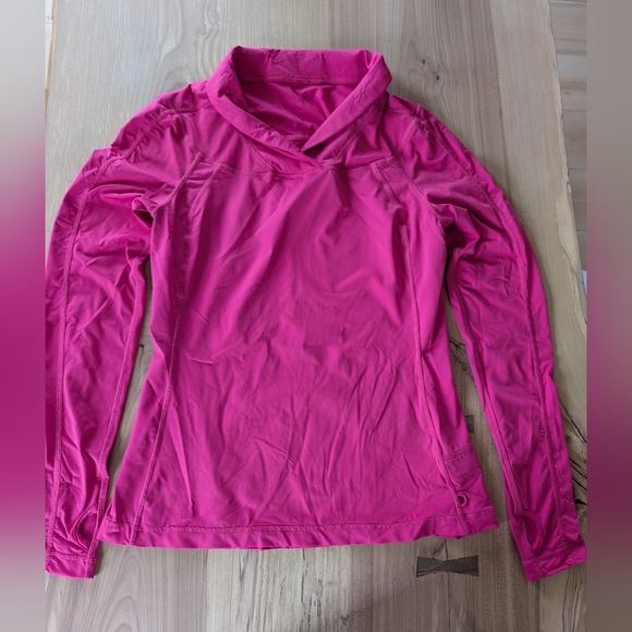 Lululemon Run Trail Tech Pullover Size 6 Raspberry - Picture 2 of 5